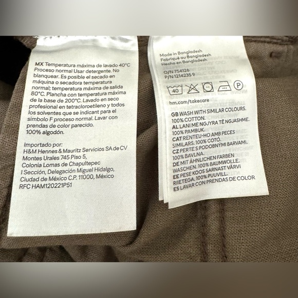 Women’s H&M Divided Jeans Brown 754126 High Waisted Wide Leg Loose Fit Size 6 - Picture 4 of 5